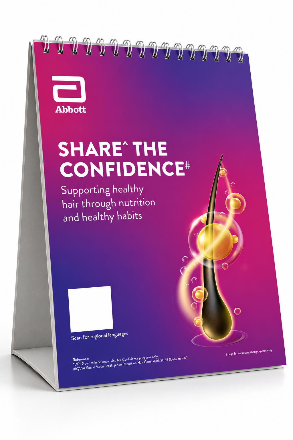Abbott Hair Confidence Flip Chart - Clinical Doctor-Patient Educational Flipchart